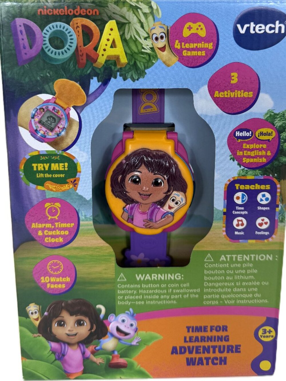 VTech Dora Time for Learning Adventure Watch Kids Educational Toy New